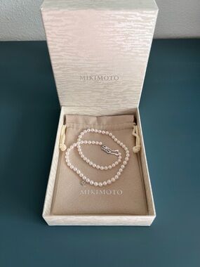 Mikimoto Pearl Necklace with Charm in White